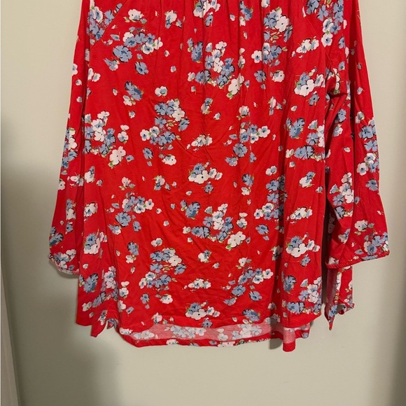 Ralph Lauren Red and Blue Bell Sleeve Blouse - Picture 5 of 5
